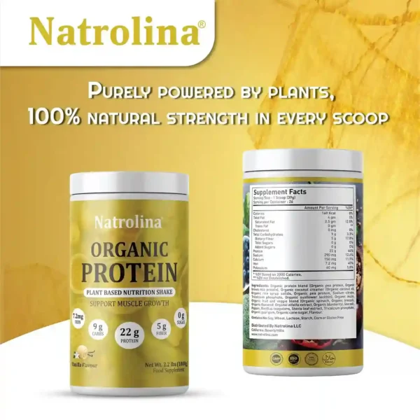 Natrolina Plant Based Organic Protein Powder vennila-03