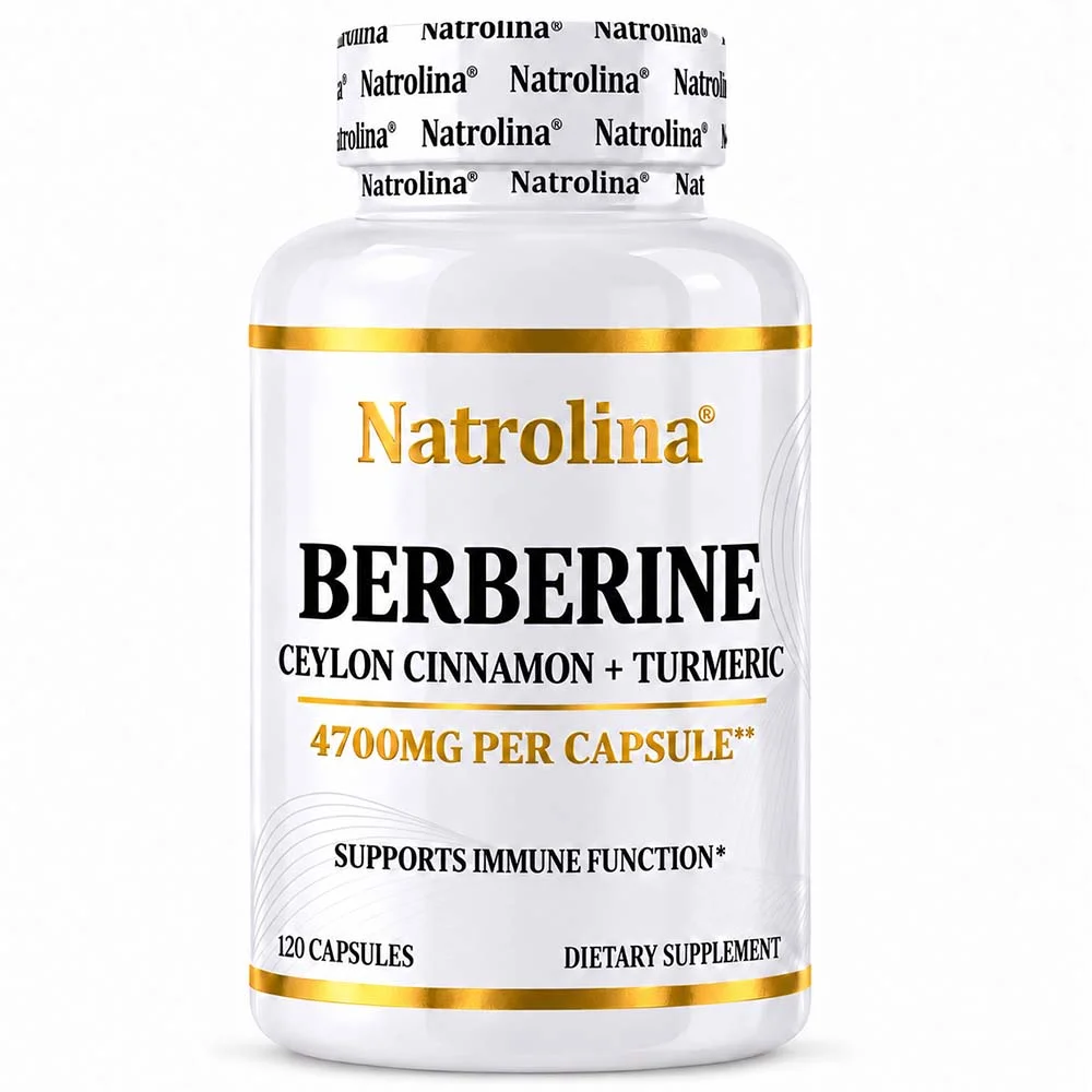 Natrolina Berberine Ceylon Cinnamon + Turmeric 4700 mg - 120 Capsules