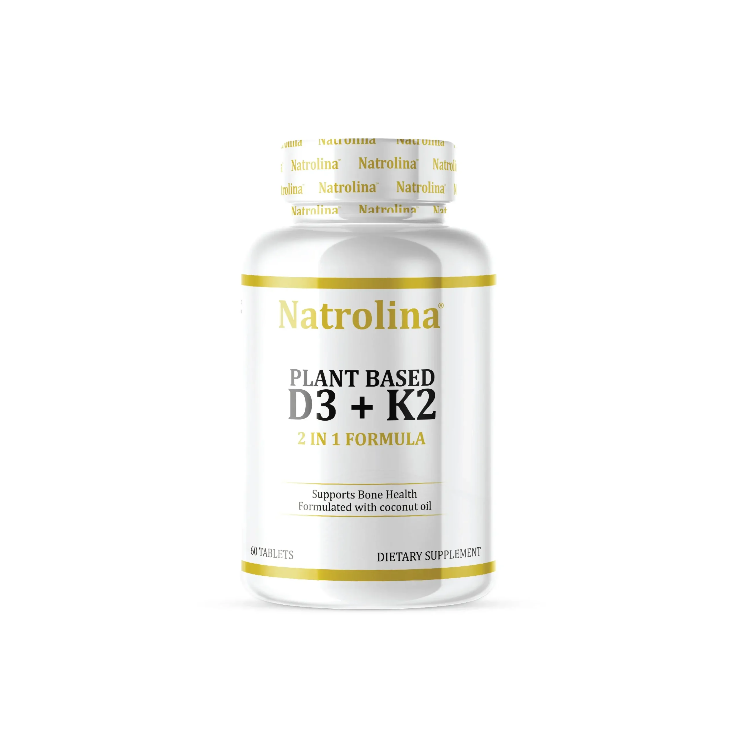 Natrolina Plant Based D3+K2 - 60 Tablets